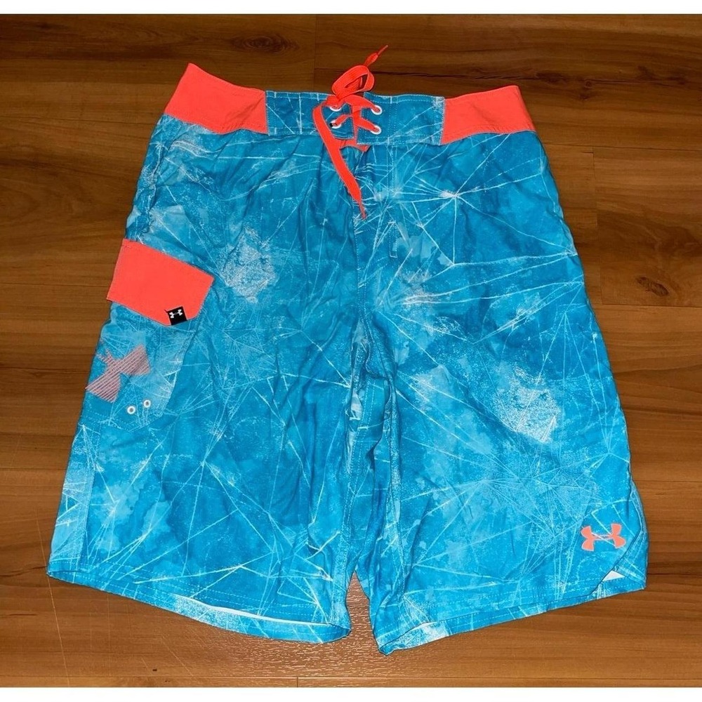 Mens Under Armour Board Swim Beach Drawstring Loose Fit Shorts